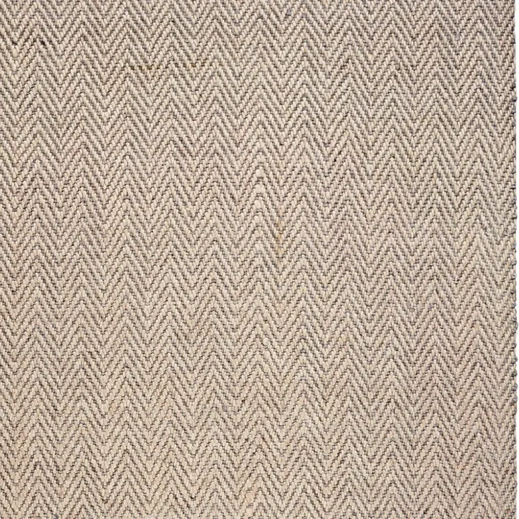 9' X 12' Beige And Gray Wool Hand Woven Area Rug With Fringe