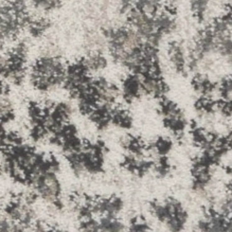 9' X 13' Ivory And Brown Floral Vines Distressed Area Rug
