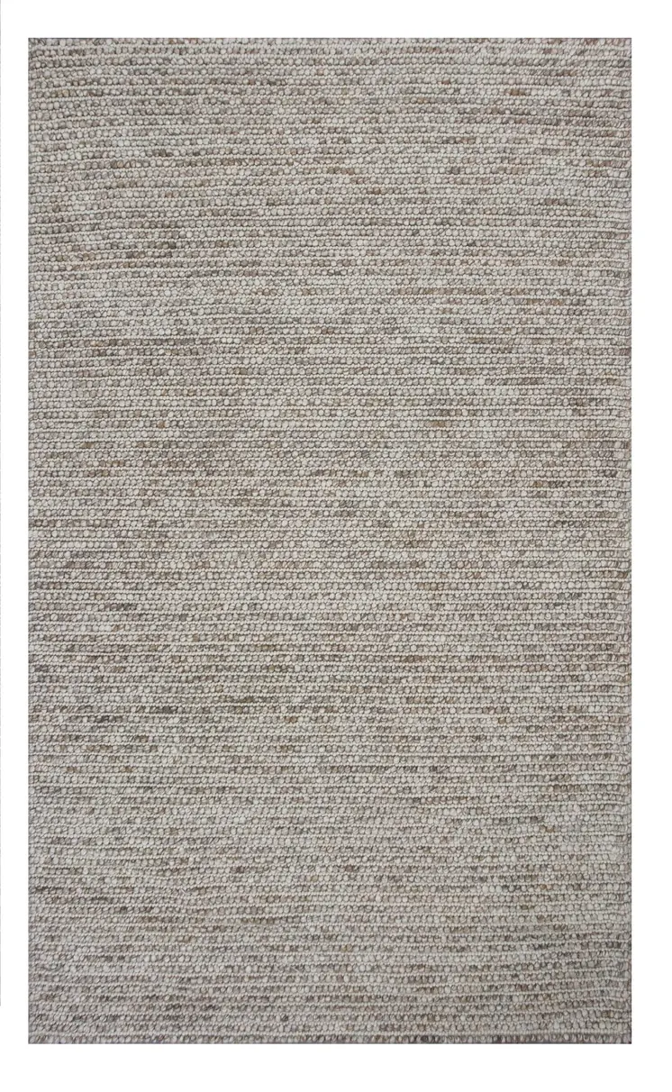 7' X 9'  Wool Natural Area Rug