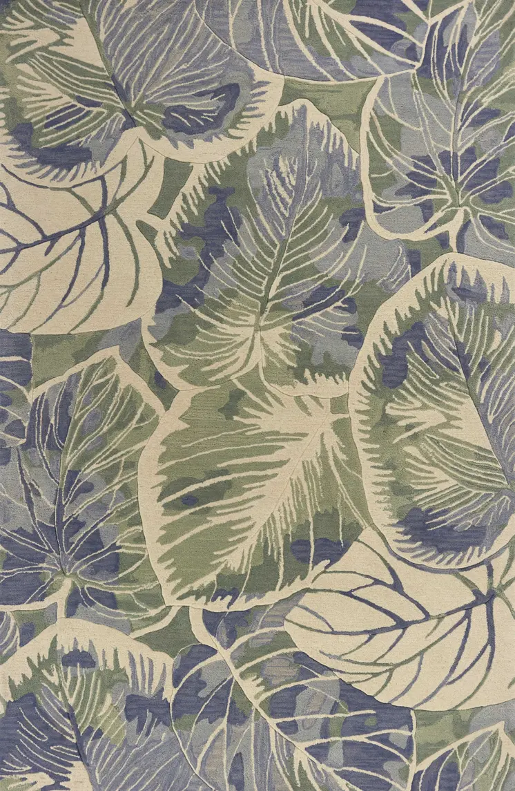 7' X 9'  Wool Blue Or  Green Area Rug