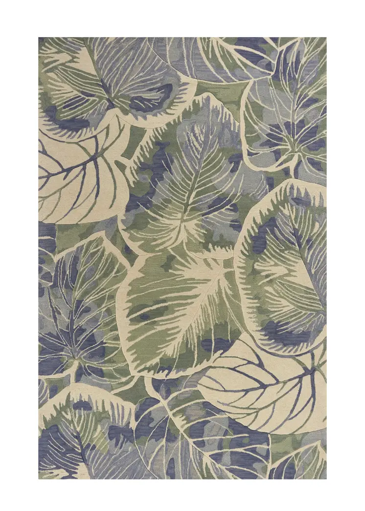 7' X 9'  Wool Blue Or  Green Area Rug