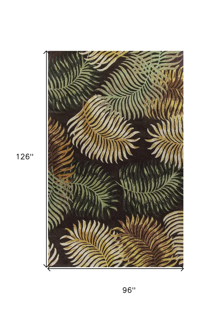 8' X 10' 6 Wool Espresso Area Rug
