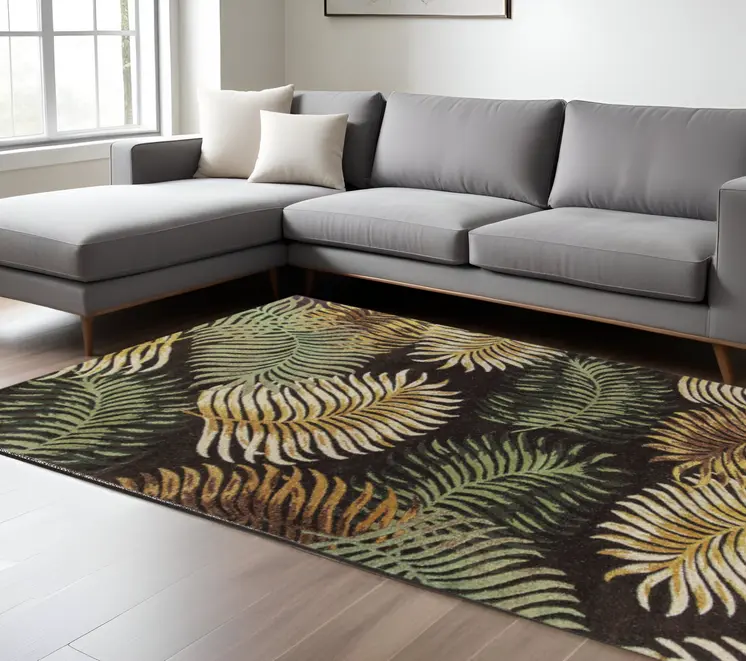 8' X 10' 6 Wool Espresso Area Rug