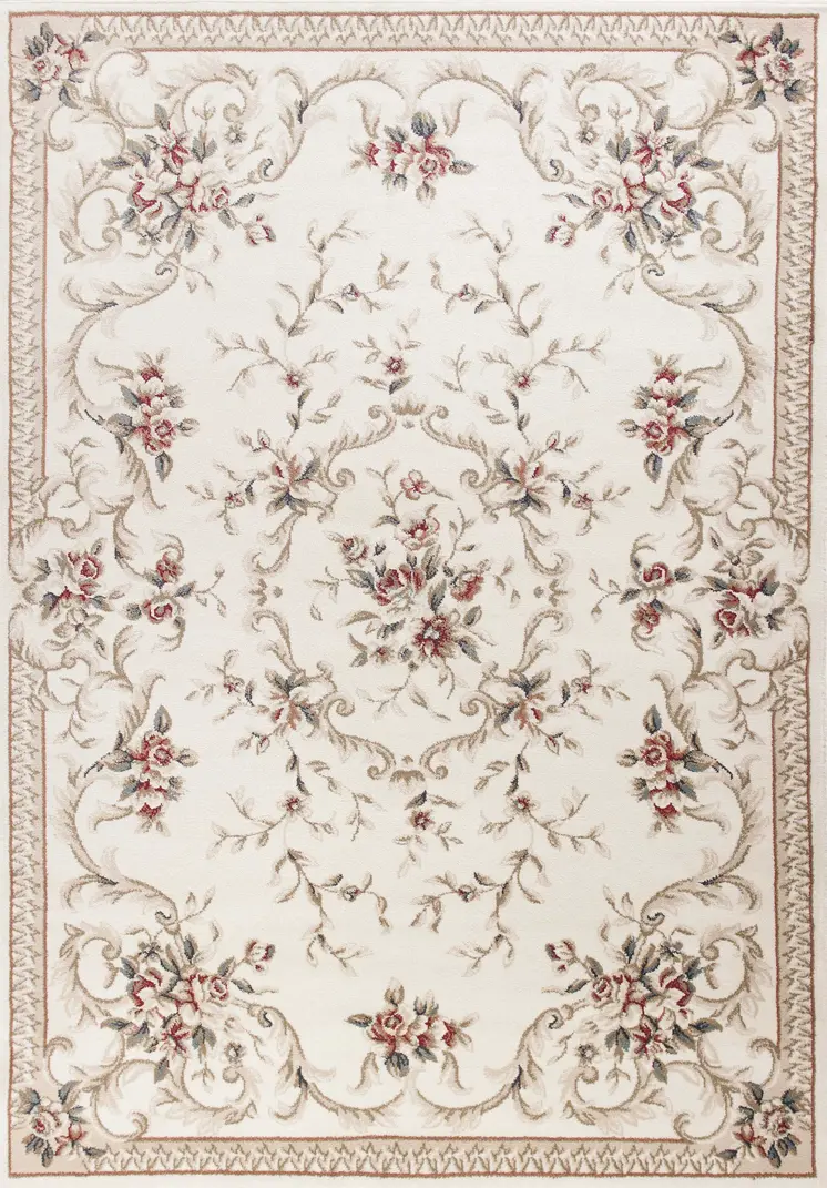 9' X 12'  Polypropylene Ivory  Area Rug
