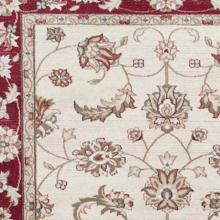 9' X 12'  Polypropylene Ivory Or Red Area Rug