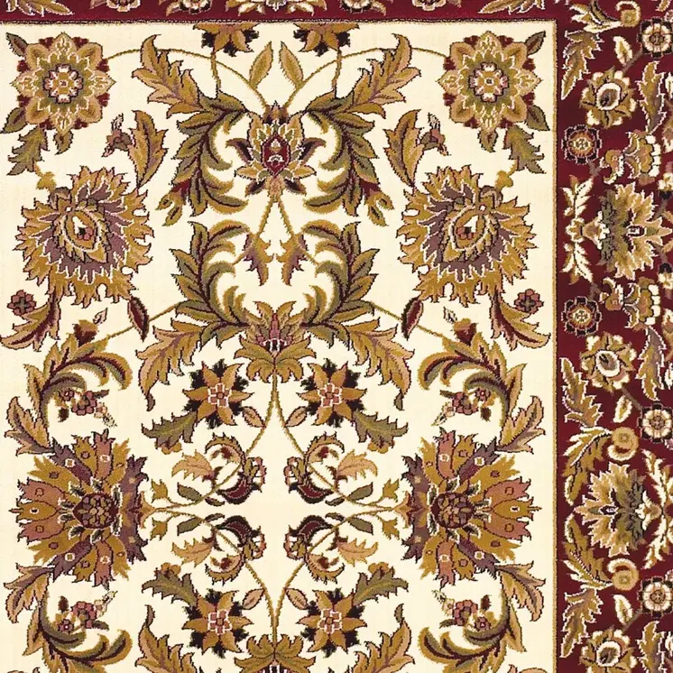 9' X 13'  Polypropylene Ivory Or Red Area Rug