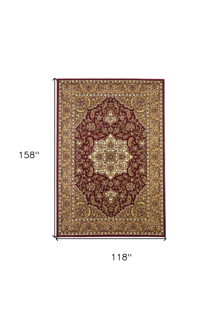 9' X 13'  Polypropylene Red Or  Beige Area Rug