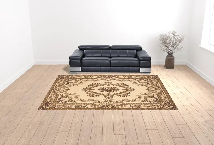 9' X 13'  Polypropylene Ivory Area Rug