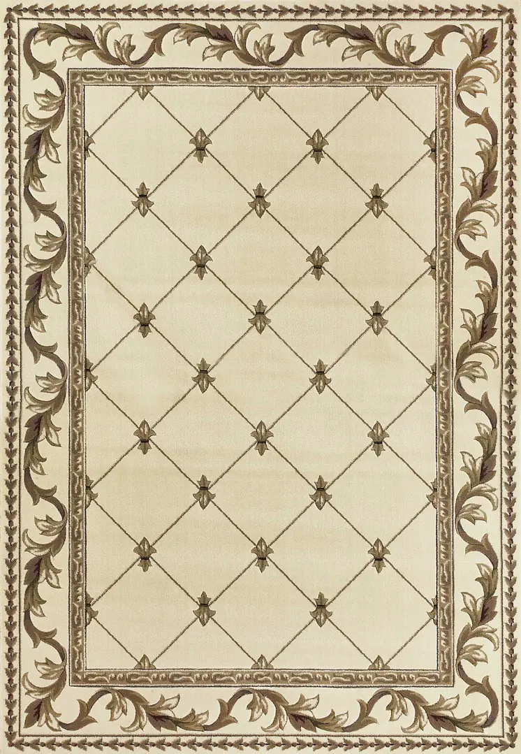 9' X 13'  Polypropylene Ivory Area Rug
