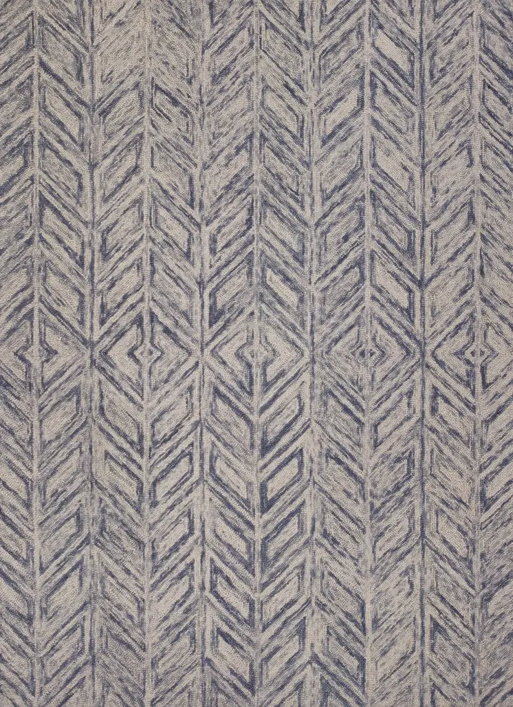 9' X 12' Blue Wool Hand Tufted Area Rug