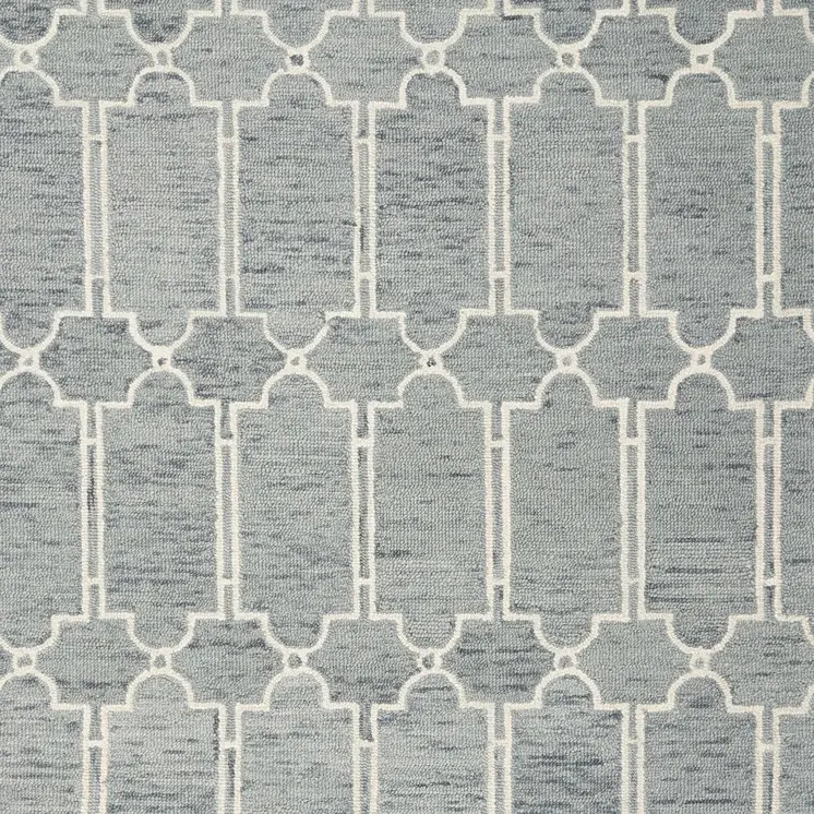 9' X 12'  Wool Blue Area Rug