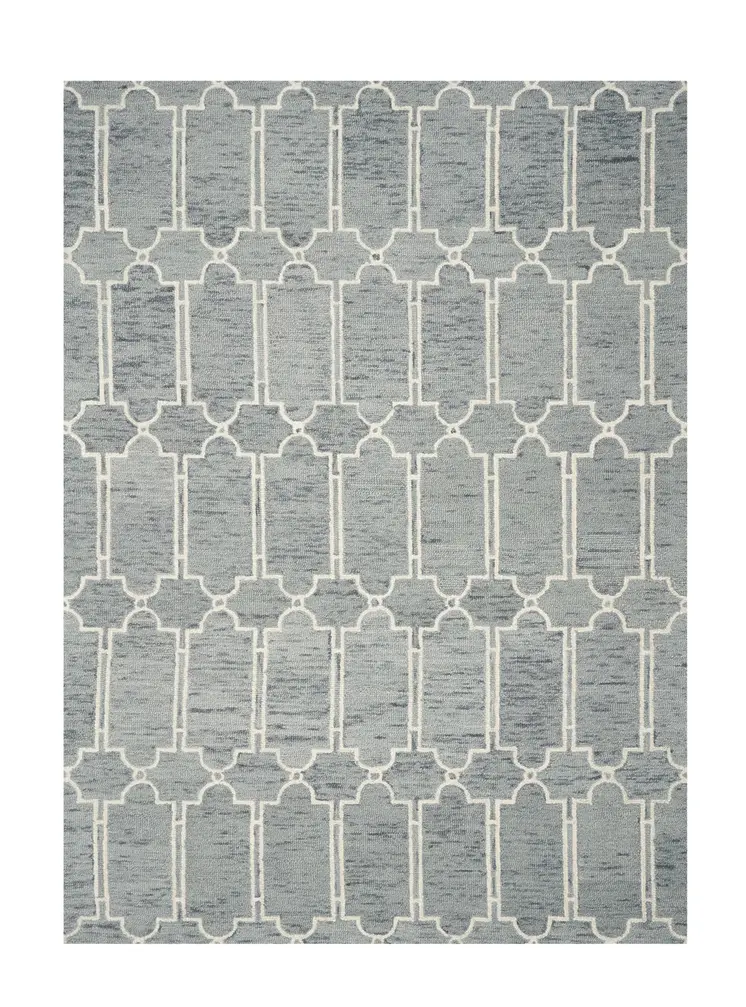 9' X 12'  Wool Blue Area Rug