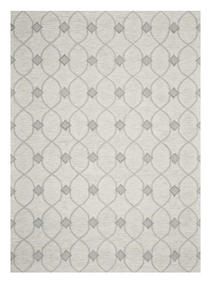 9' X 12' Ivory Wool Hand Tufted Area Rug