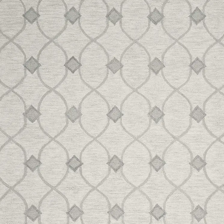 9' X 12' Ivory Wool Hand Tufted Area Rug