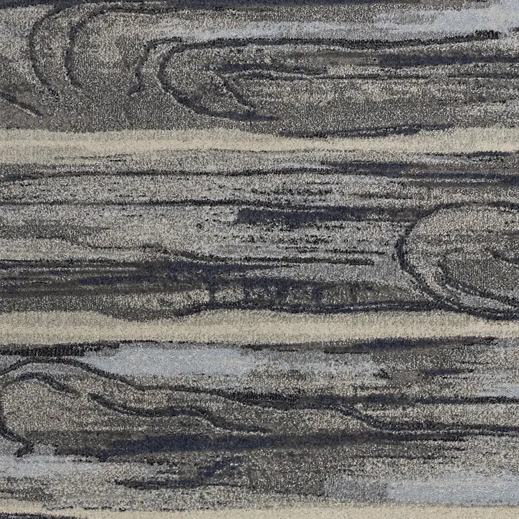 10' X 13' Gray Blue And Black Abstract Area Rug