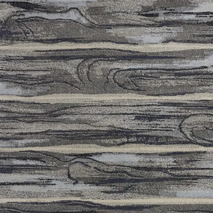 10' X 13' Gray Blue And Black Abstract Area Rug
