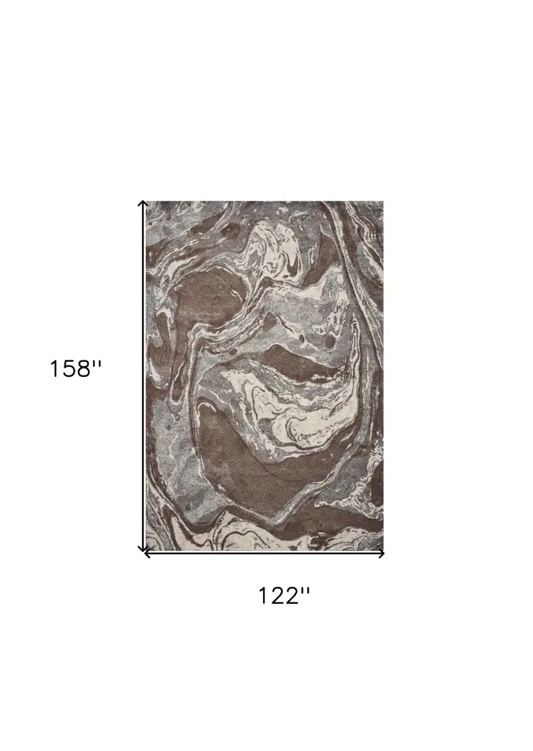9' X 13'  Polypropylene Mocha Area Rug