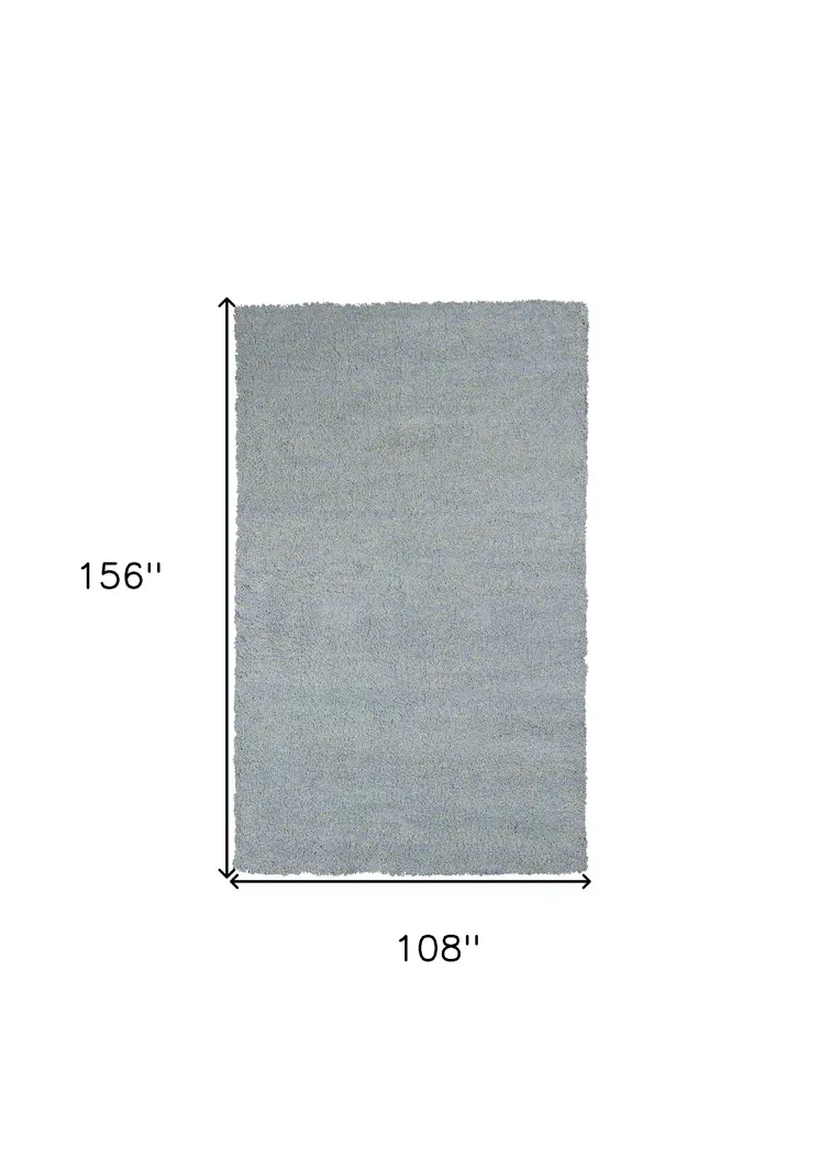9' X 13' Blue Heather Indoor Shag Rug