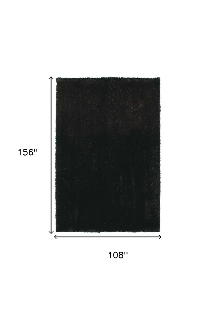 9' X 13' Polyester Espresso Area Rug