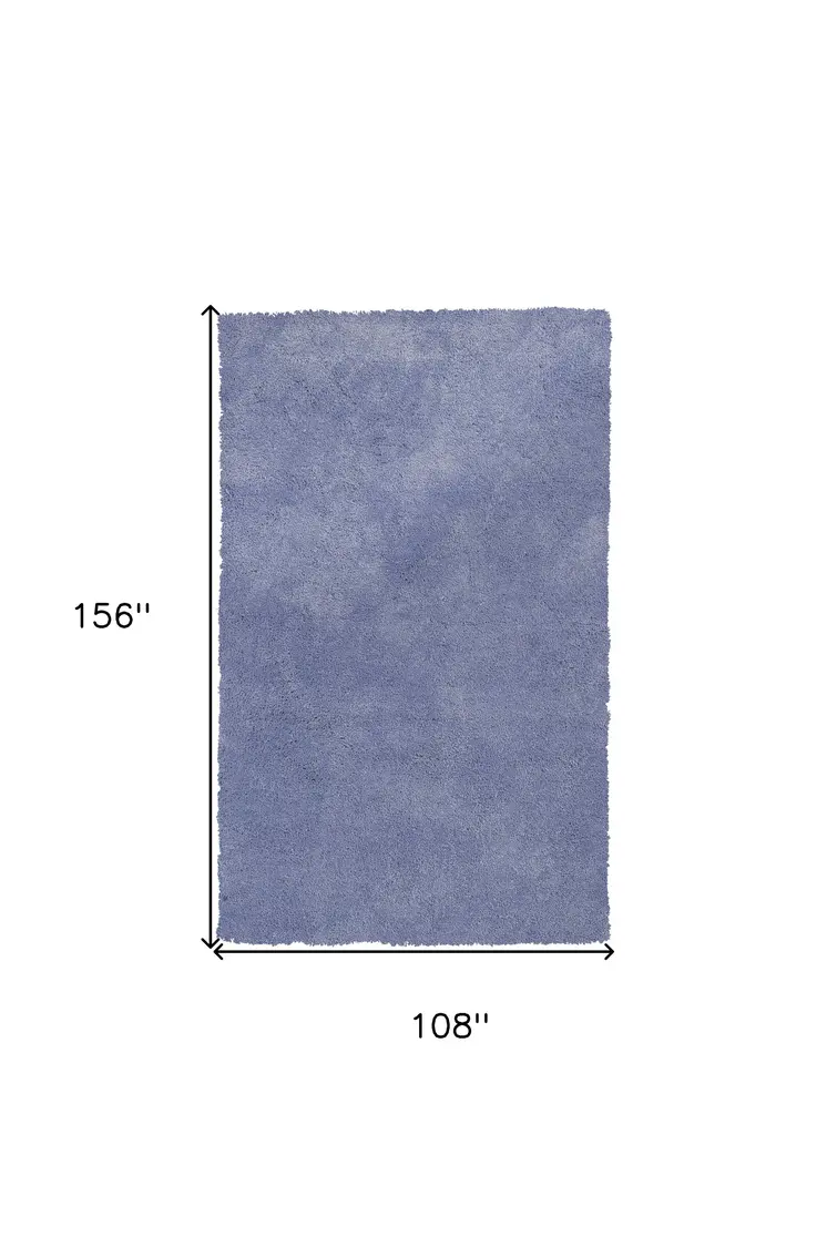 9' X 13' Purple Shag Hand Woven Area Rug