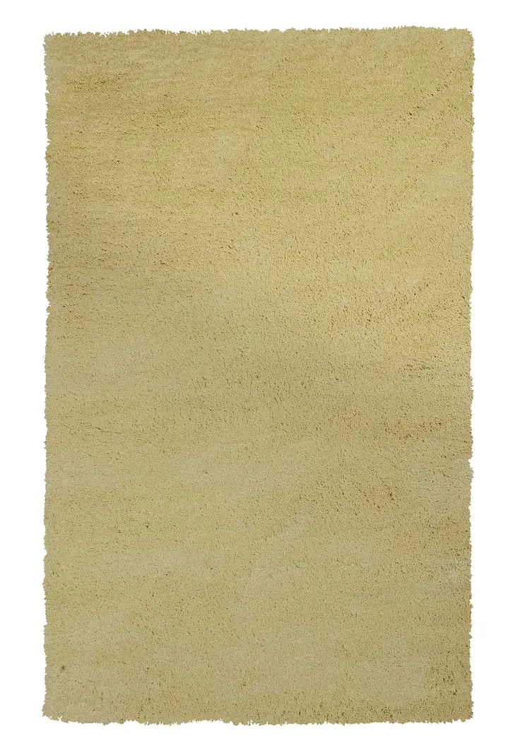 9' X 13' Canary Yellow Shag Hand Woven Area Rug