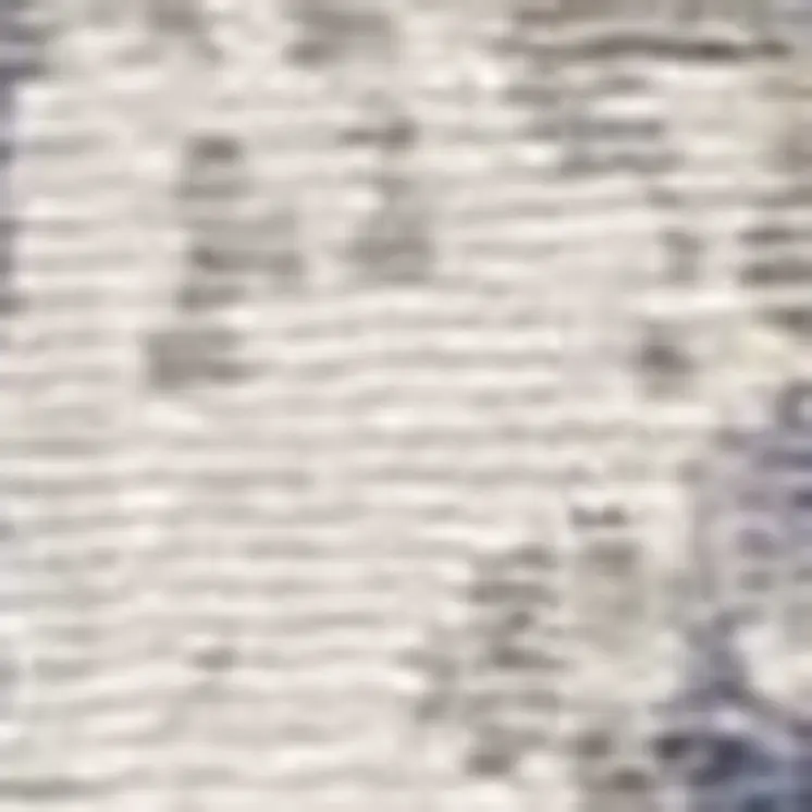 8' X 11' Blue and Gray Abstract Hand Loomed Area Rug