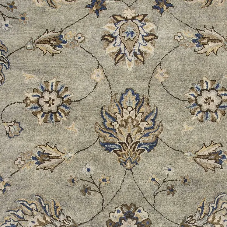 9' X 13' Grey Wool Handmade Area Rug
