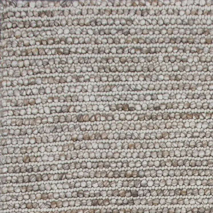 9' X 13' Natural Beige Hand Woven Knobby Loop Indoor Area Rug