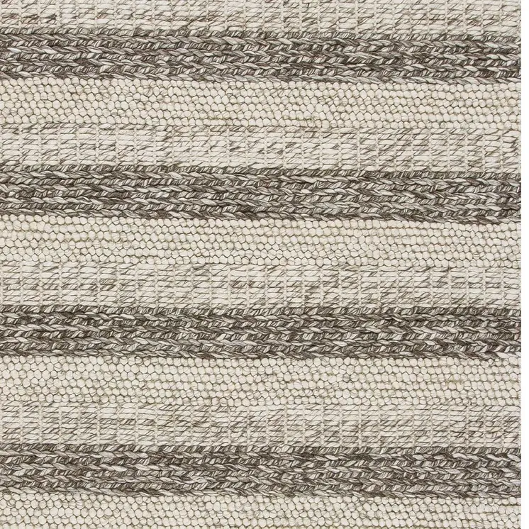 9' X 13' Wool Grey Or  White Area Rug