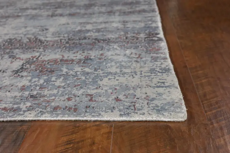 9' X 13' Light Gray Abstract Hand Loomed Area Rug