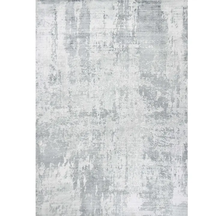 9' X 13' Gray Abstract Hand Loomed Area Rug