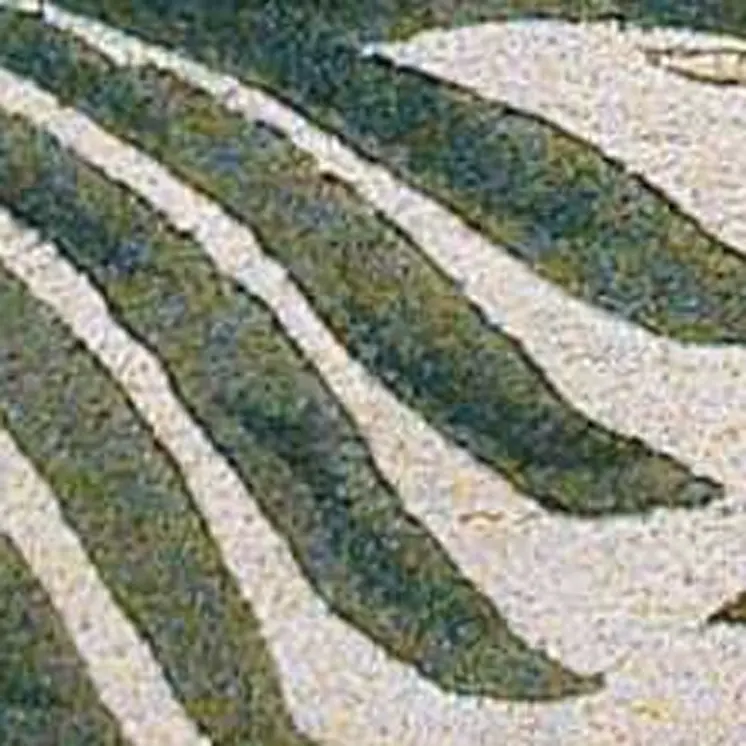 3' X 5' Natural And Green Wool Botanical Leaves Hand Tufted Area Rug