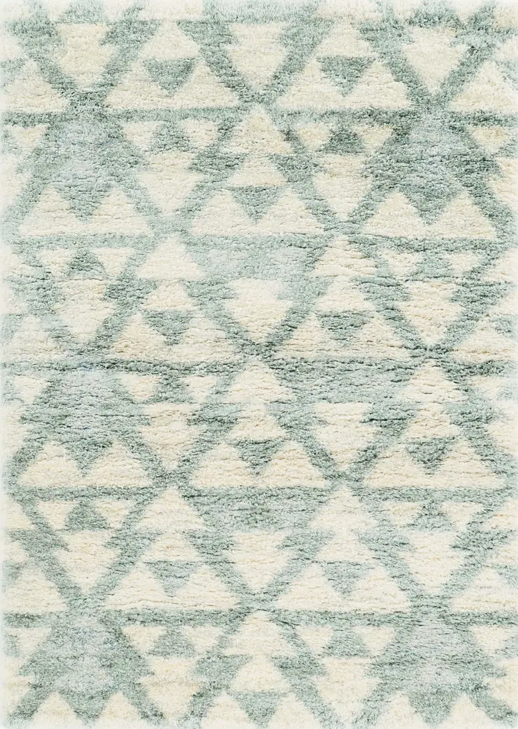 5' X 8' Ivory And Gray Geometric Area Rug