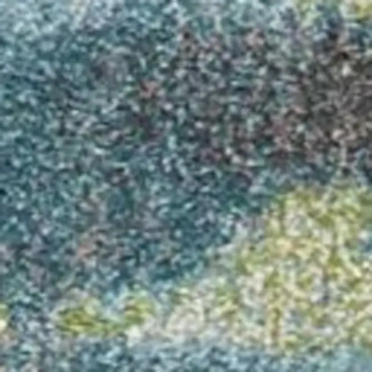5' X 8' Blue And Green Abstract Area Rug