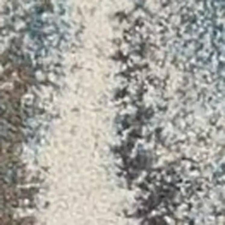 5' X 8' Teal Blue And White Abstract Area Rug