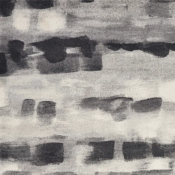 5' X 8' Gray And Black Abstract Area Rug