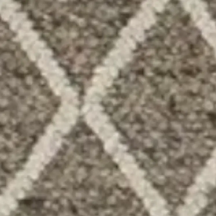 3' X 5' Dark Gray And Light Gray New Zealand Lambs Wool Diamond Hand Woven Area Rug