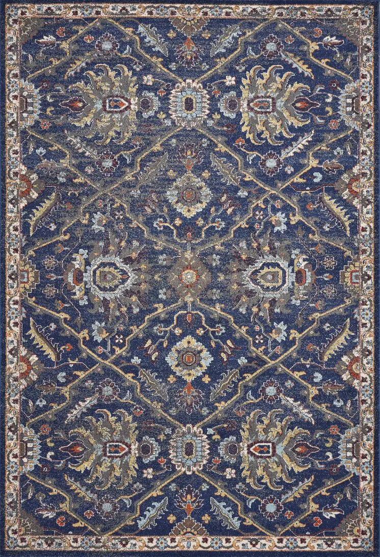 5' X 8' Gold And Ivory Floral Area Rug
