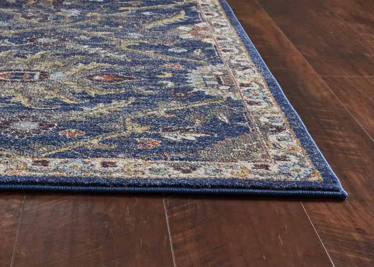 5' X 8' Gold And Ivory Floral Area Rug
