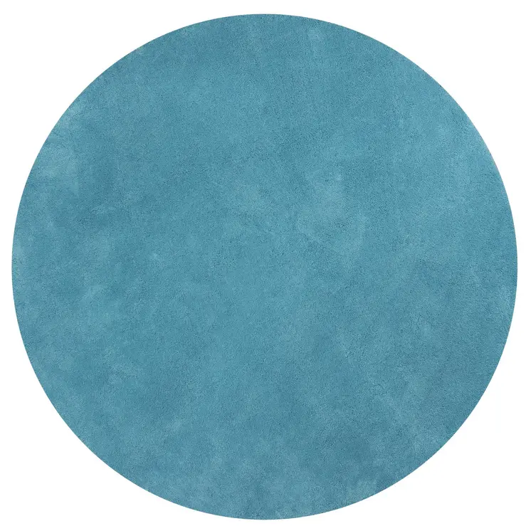 6' Highlighter Blue Round Indoor Shag Rug