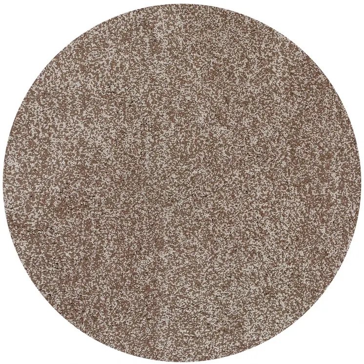 6' Beige Hand Woven Round Rug