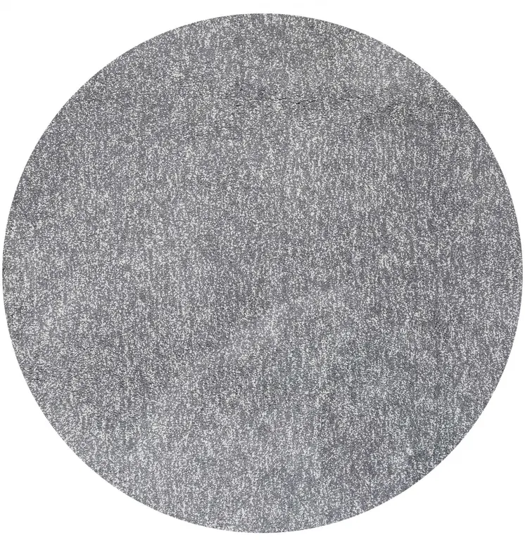 6' Gray Hand Woven Round Rug