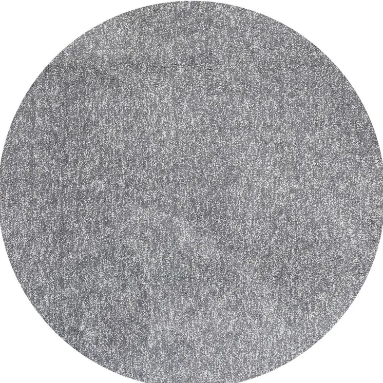 6' Gray Hand Woven Round Rug