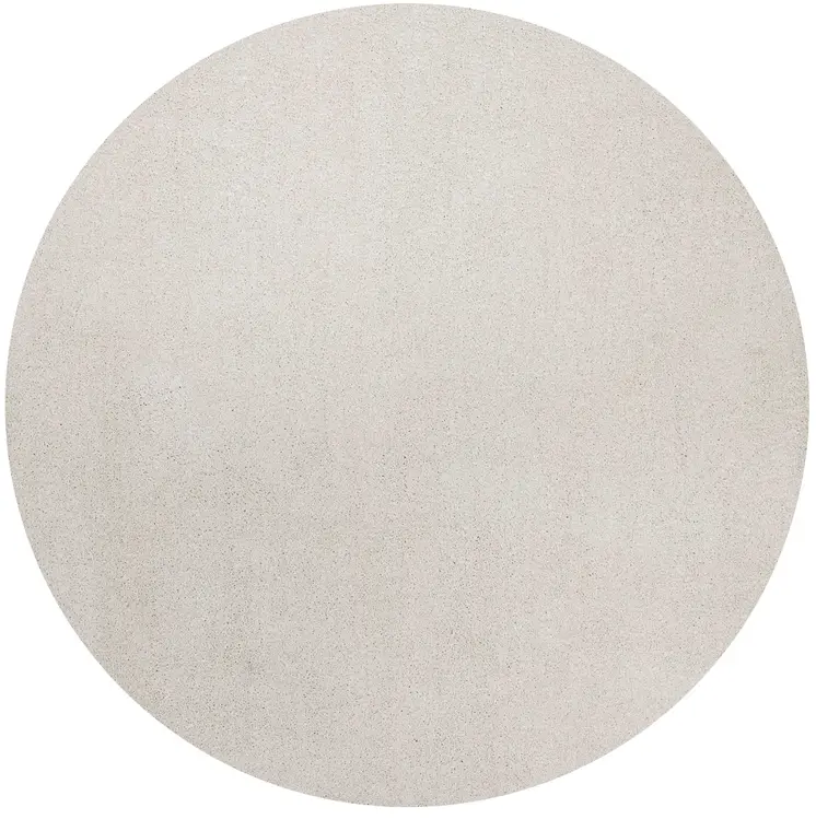 6' Ivory Round Indoor Shag Rug