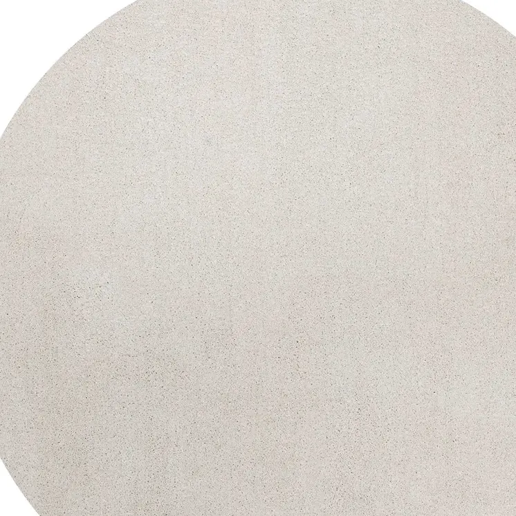 6' Ivory Round Indoor Shag Rug