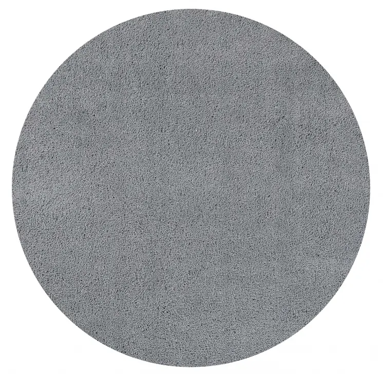 6' Grey Round Indoor Shag Rug