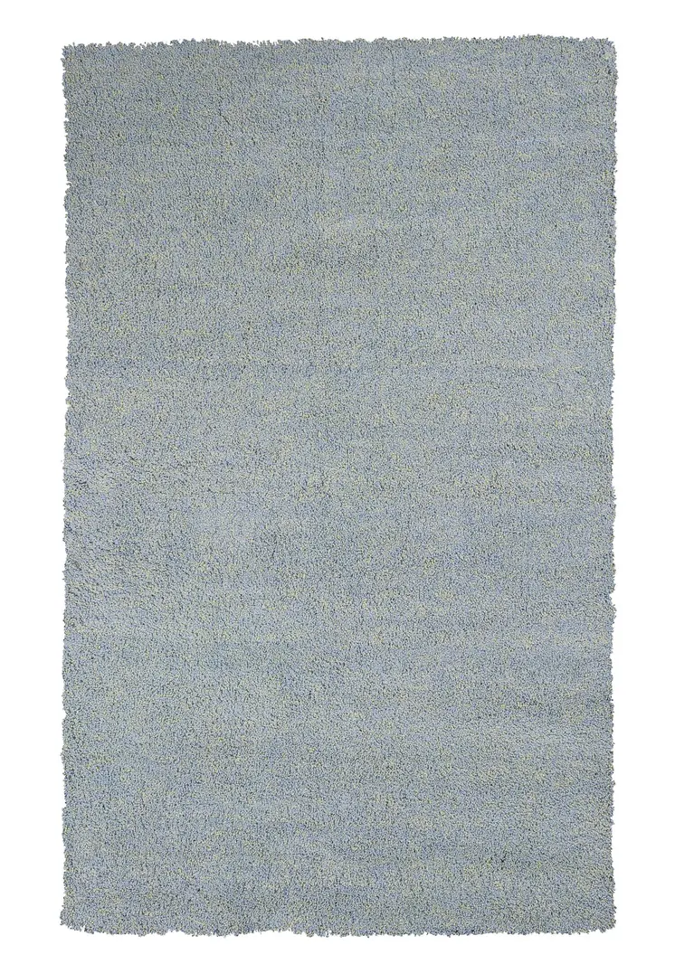 5' X 7' Blue Shag Hand Woven Area Rug