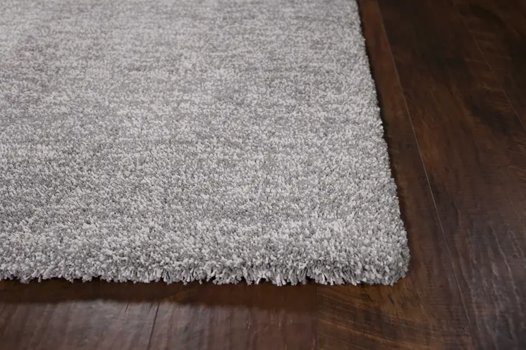 5' X 7' Gray Shag Hand Woven Area Rug