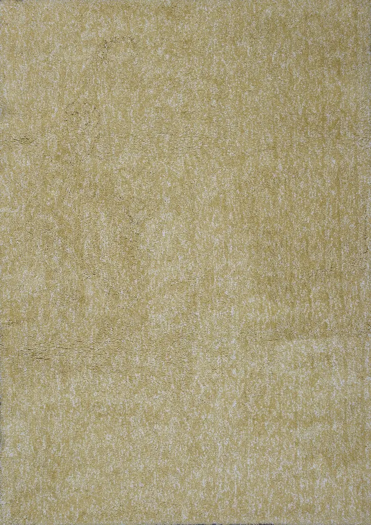 5' X 7' Yellow Shag Hand Woven Area Rug