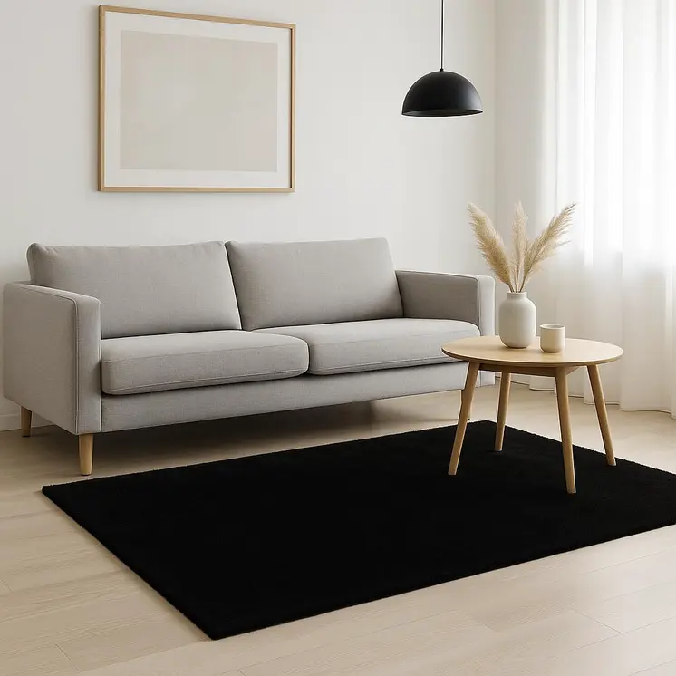 5' X 7' Espresso Shag Hand Woven Area Rug